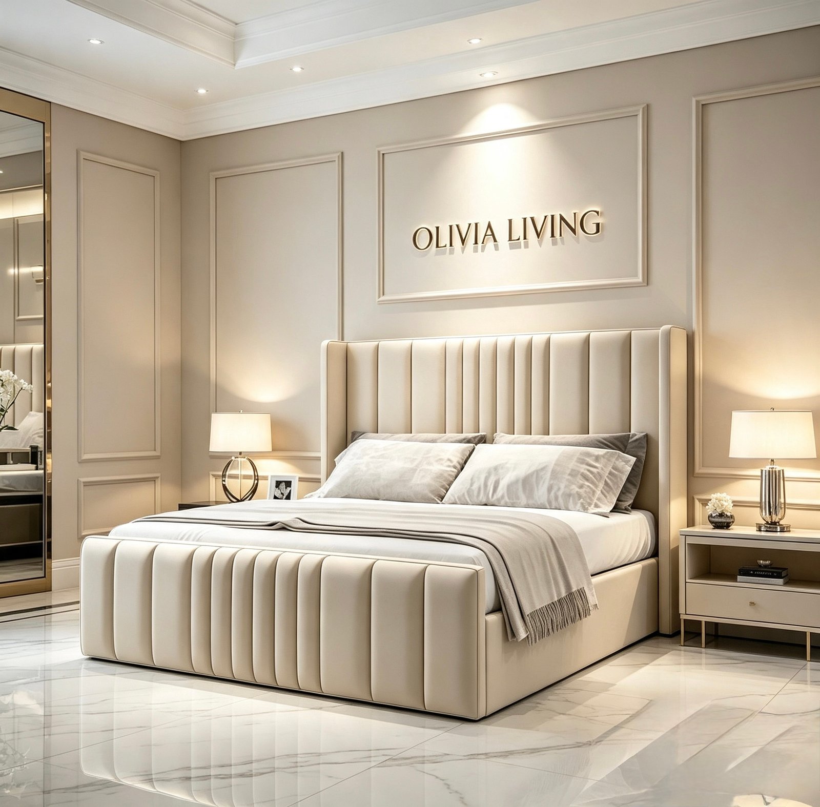 Ivory Merlot Bed - Image 4