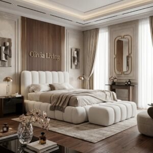 The Luxury Bouclé Bed
